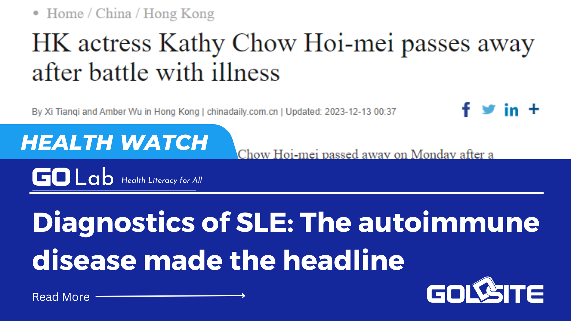 Diagnostik für SLE: Die Autoimmunerkrankung machte die Überschrift