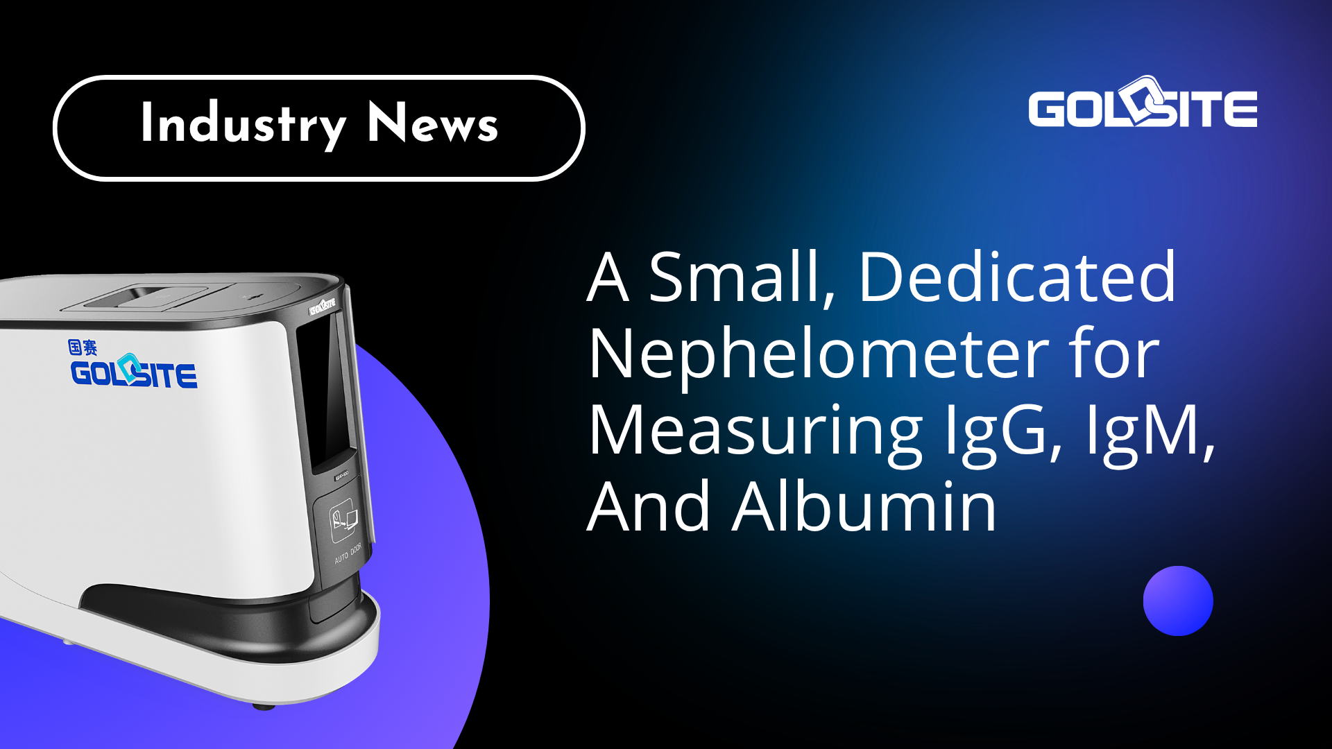 Ein kleines, spezielles Nephelometer zur Messung von IgG, IgM und Albumin